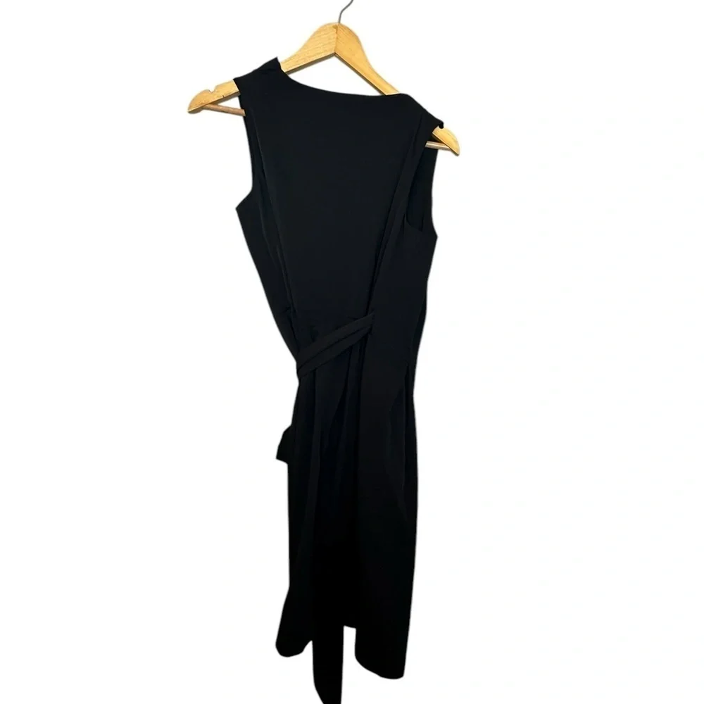 DIANE VON FURSTENBERG // "Andra" wrap black ruffle dress 4 - Picture 6 of 7